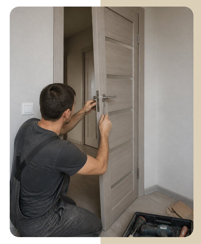 Ремонт провисшей двери в Баксане по цене от 3536 р. | ДвериЛегко-Бкс