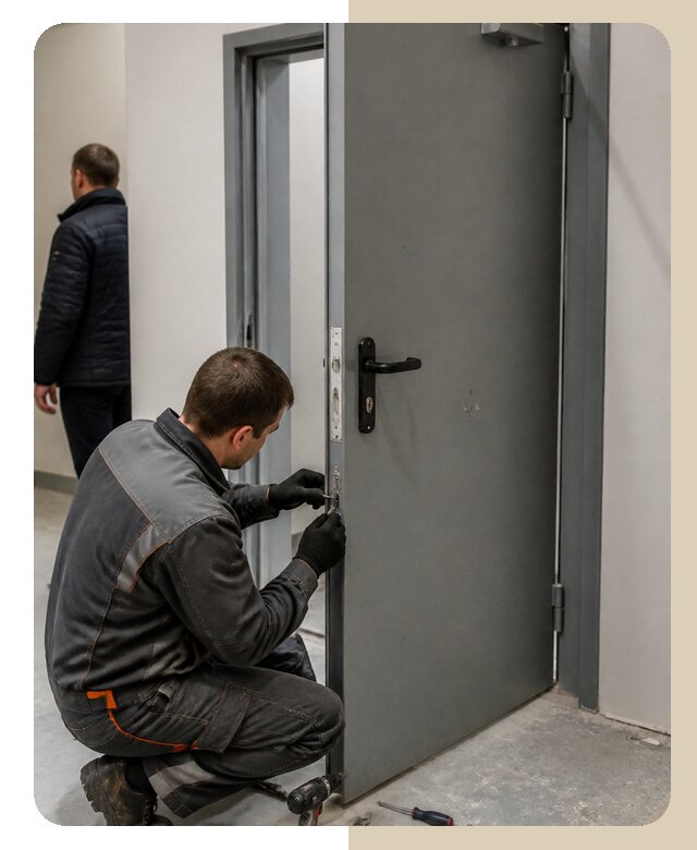 Ремонт противопожарной двери в Баксане по цене 6566 р. | ДвериЛегко-Бкс